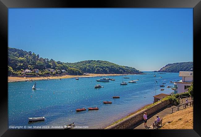 Summertime at Beautiful Salcombe Framed Print by Ian Stone