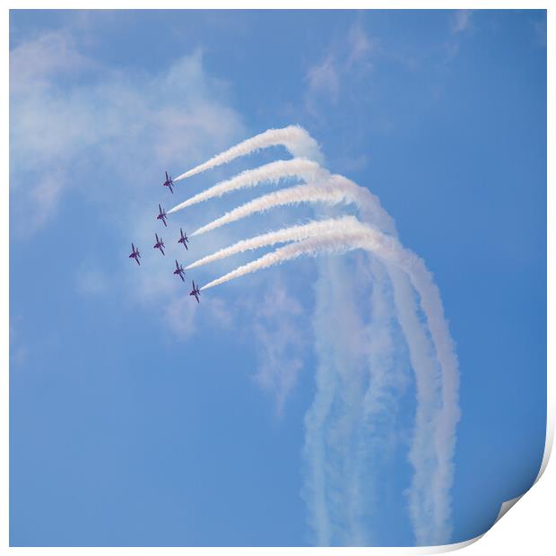 Out Of The Climb - Red Arrows Over Blackpool Print by Phil Durkin DPAGB BPE4