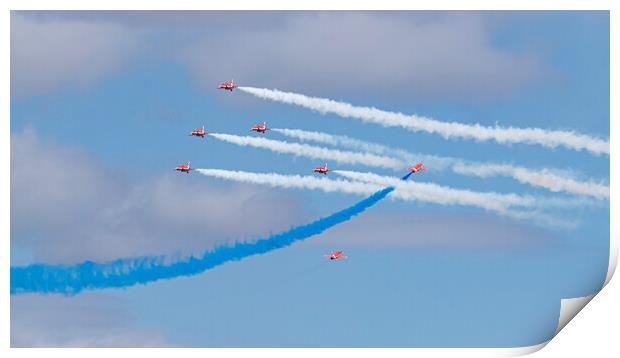 Red Arrows The Double Goose Print by J Biggadike