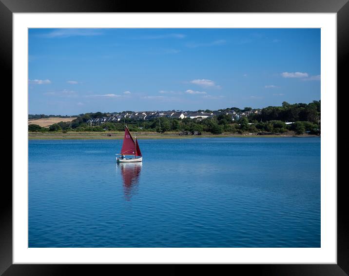 Yacht on the River Torridge at Bideford Framed Mounted Print by Tony Twyman