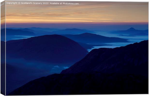 Glencoe cloud inversion Canvas Print by Scotland's Scenery