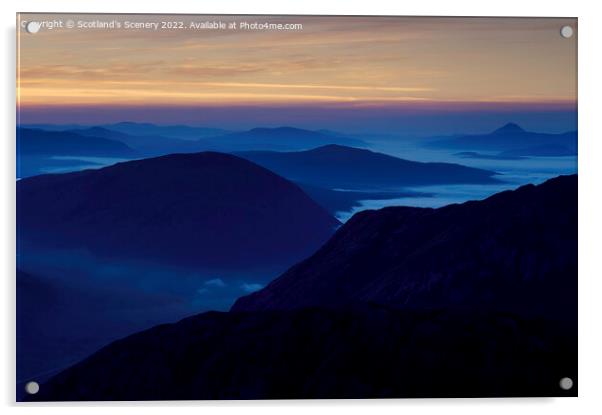Glencoe cloud inversion Acrylic by Scotland's Scenery