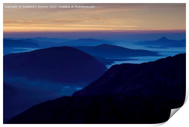 Glencoe cloud inversion Print by Scotland's Scenery