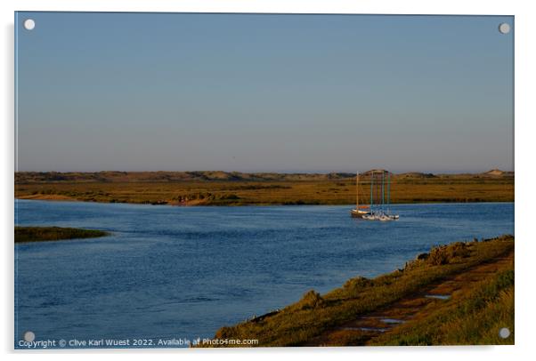 Boats at Burnham Overy Staithe Acrylic by Clive Karl Wuest