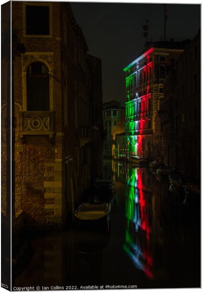 Colourful Reflection I, Venice Canvas Print by Ian Collins