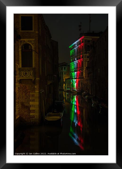 Colourful Reflection I, Venice Framed Mounted Print by Ian Collins