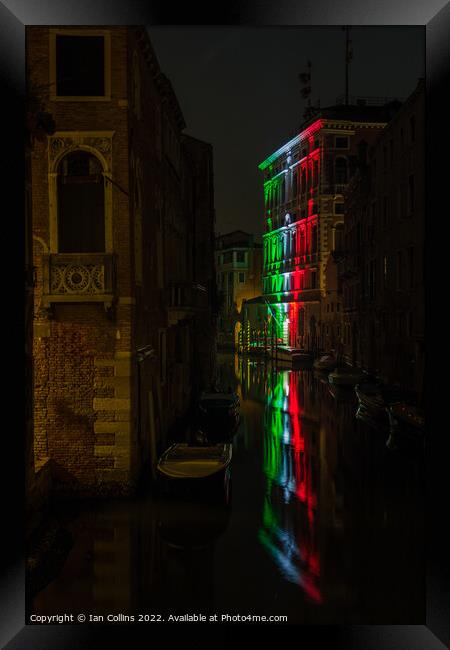 Colourful Reflection I, Venice Framed Print by Ian Collins