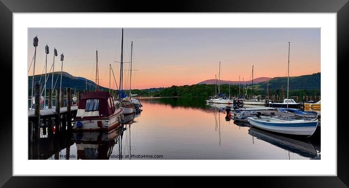 Derwent Water Marina, Twilight Framed Mounted Print by Michele Davis