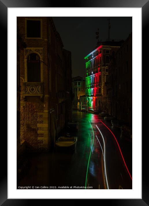 Colourful Reflection II, Venice Framed Mounted Print by Ian Collins