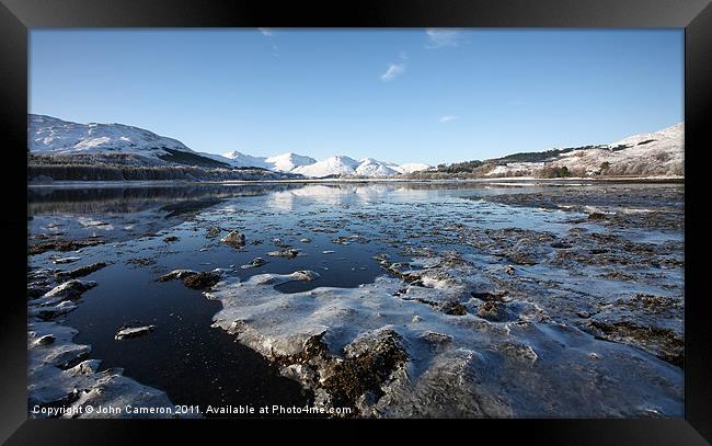 Loch Eil in winter. Framed Print by John Cameron