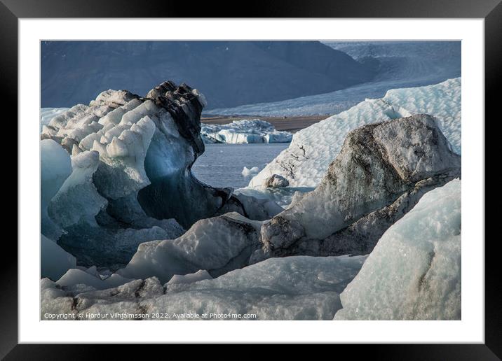 Majestic Blue Iceberg Framed Mounted Print by Hörður Vilhjálmsson