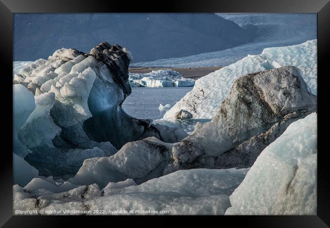 Majestic Blue Iceberg Framed Print by Hörður Vilhjálmsson