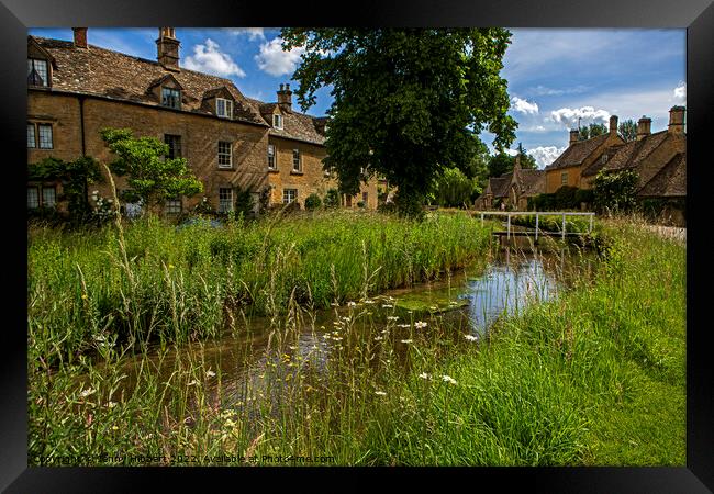 View of Lower Slaughter village in the Cotswolds Framed Print by Jenny Hibbert
