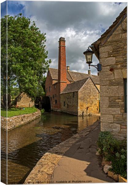 Water mill Lower Slaughter in the Cotswolds Canvas Print by Jenny Hibbert