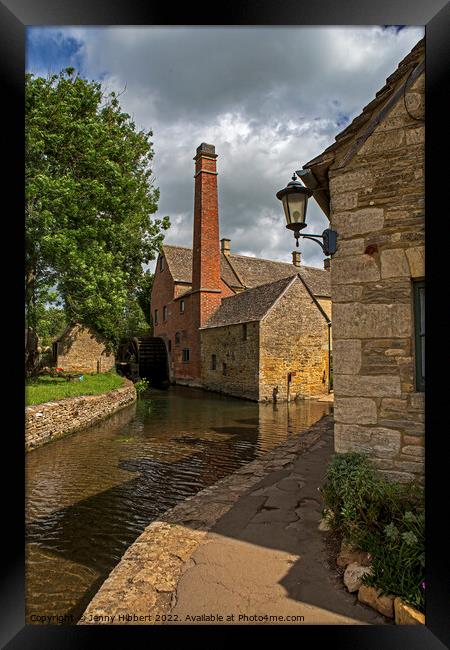 Water mill Lower Slaughter in the Cotswolds Framed Print by Jenny Hibbert