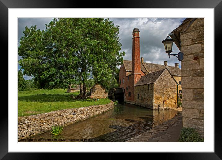 Water Mill at Lower Slaughter Cotswolds Framed Mounted Print by Jenny Hibbert