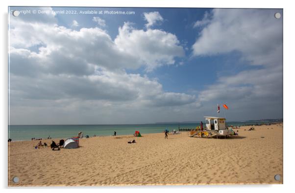 Boscombe Beach Acrylic by Derek Daniel