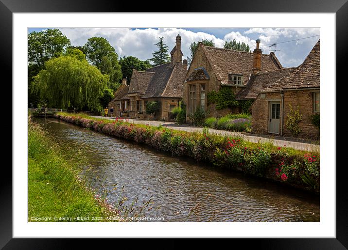 Picturesque view of Lower Slaughter Cotswolds Framed Mounted Print by Jenny Hibbert