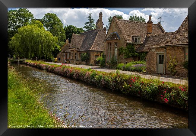 Picturesque view of Lower Slaughter Cotswolds Framed Print by Jenny Hibbert