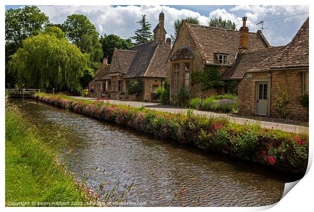 Picturesque view of Lower Slaughter Cotswolds Print by Jenny Hibbert