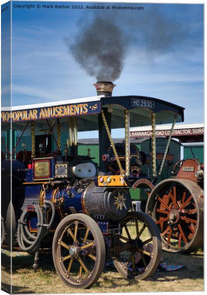 Steam Traction Engine Canvas Print by Mark Rosher