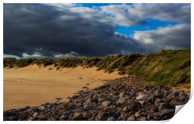 Newton beach Porthcawl Wales Print by Jenny Hibbert