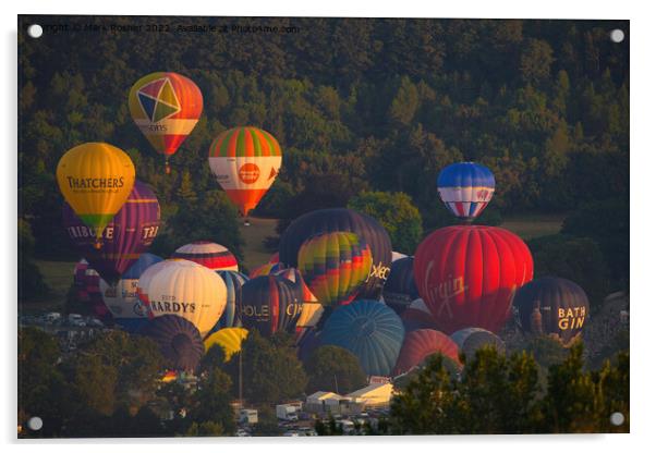 Bristol Balloon Fiesta Acrylic by Mark Rosher