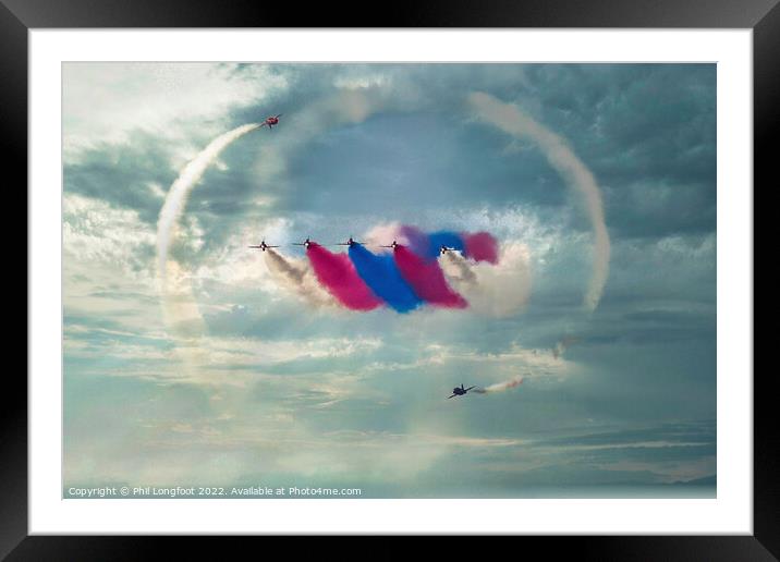 Red Arrows acrobatics  Framed Mounted Print by Phil Longfoot