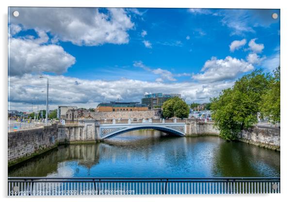 Sean Heuston Bridge Dublin Acrylic by Stuart Chard