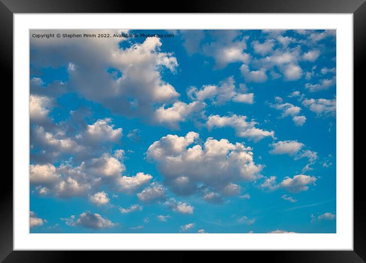 Blue Sky clouds Framed Mounted Print by Stephen Pimm