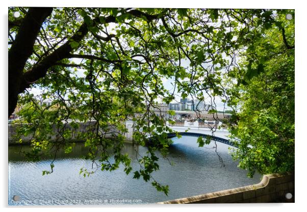 River Liffey in Dublin Acrylic by Stuart Chard