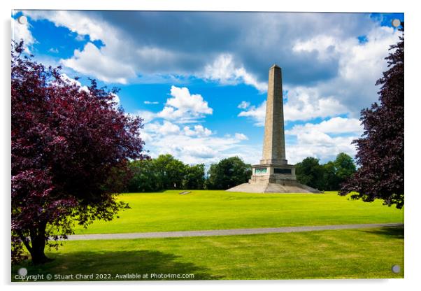 The Wellington Monument Dublin Acrylic by Stuart Chard