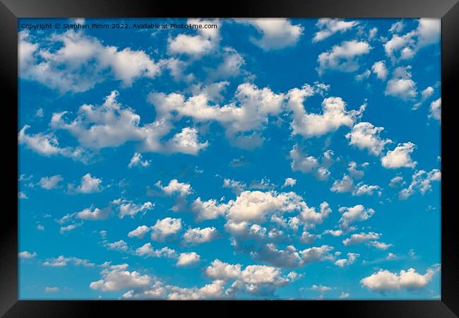 Blue Sky Clouds Framed Print by Stephen Pimm