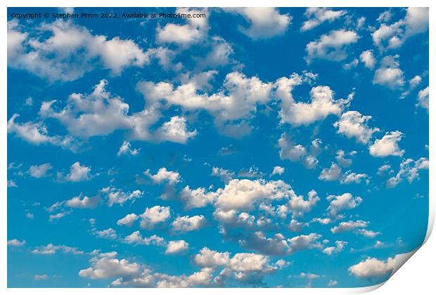 Blue Sky Clouds Print by Stephen Pimm