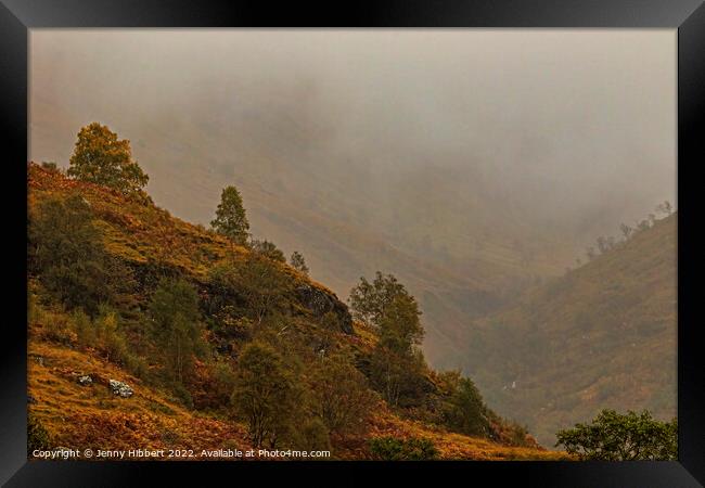 View in Glen Nevis Highlands of Scotland Framed Print by Jenny Hibbert