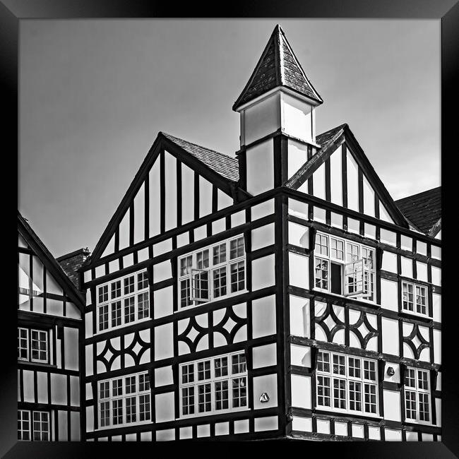 Black and White Building Framed Print by Joyce Storey