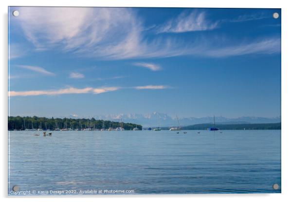 Lake Ammer with Alpine Backdrop Acrylic by Kasia Design