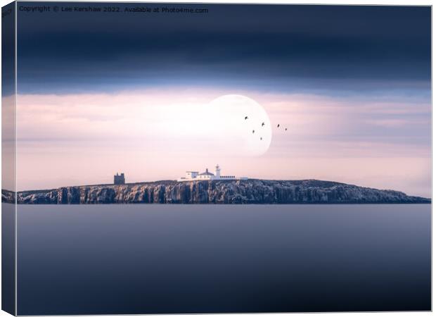 "Silent Serenity: Inner Farne Island Lighthouse" Canvas Print by Lee Kershaw