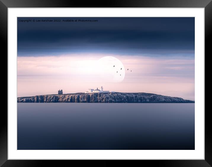 "Silent Serenity: Inner Farne Island Lighthouse" Framed Mounted Print by Lee Kershaw