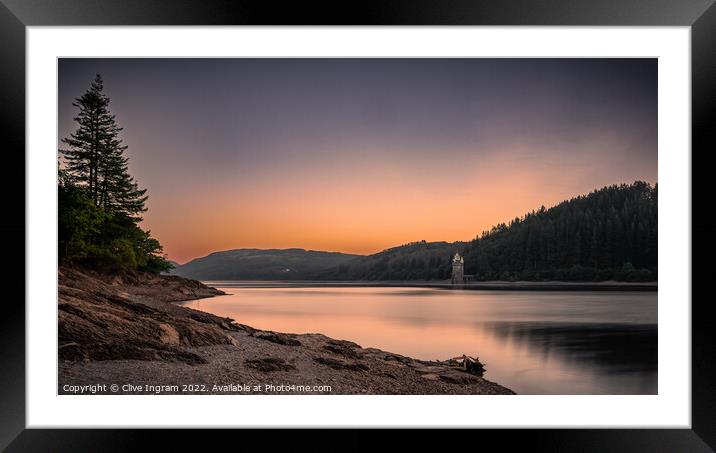 Summer dawn at Lake Vrnwy Framed Mounted Print by Clive Ingram
