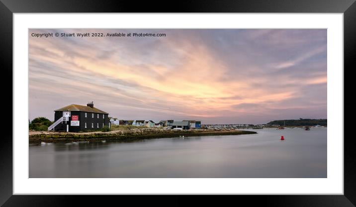 Mudeford Quay Sunset Framed Mounted Print by Stuart Wyatt