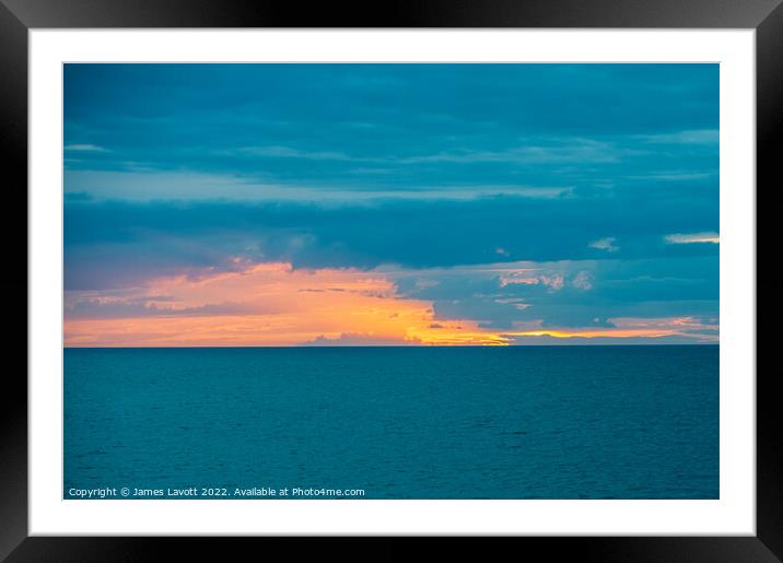 Caernarfon Bay Sunset Framed Mounted Print by James Lavott