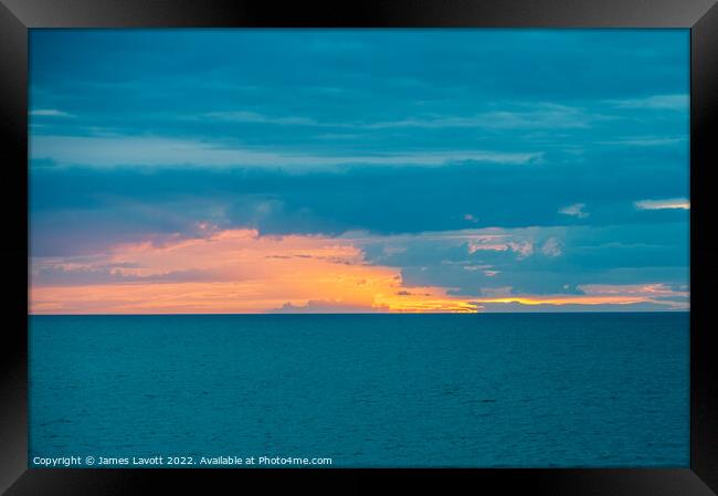 Caernarfon Bay Sunset Framed Print by James Lavott