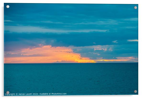 Caernarfon Bay Sunset Acrylic by James Lavott