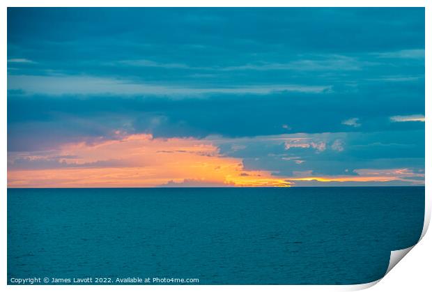 Caernarfon Bay Sunset Print by James Lavott