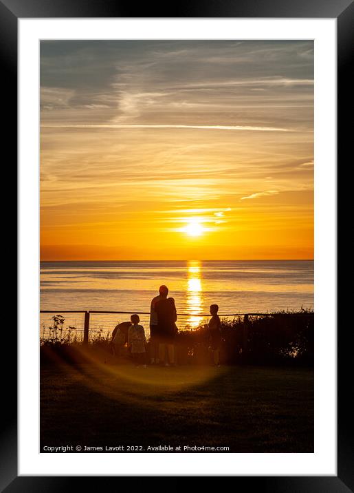 Sunset Observers Over Caernarfon Bay Framed Mounted Print by James Lavott