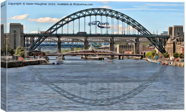 The Tyne Bridge (Digital Art) Canvas Print by Kevin Maughan