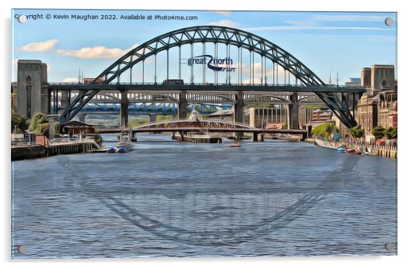 The Tyne Bridge (Digital Art) Acrylic by Kevin Maughan