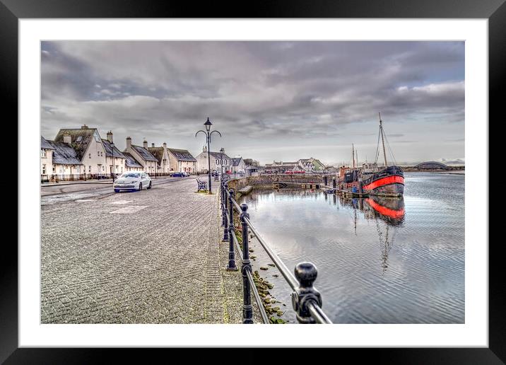 Winter Harbour Front Framed Mounted Print by Valerie Paterson