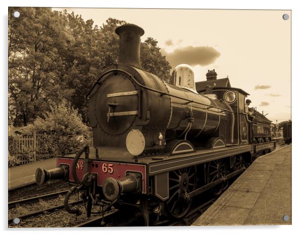 Vintage Steam Locomotive  Acrylic by Philip Enticknap